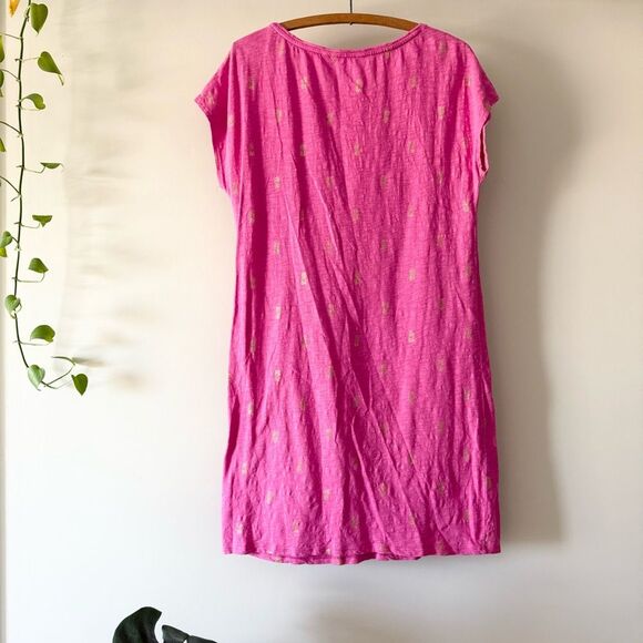 Boden Paulina Dress Shift Mini Pink Foil Pineapple US Size‎ 8R - Picture 4 of 5